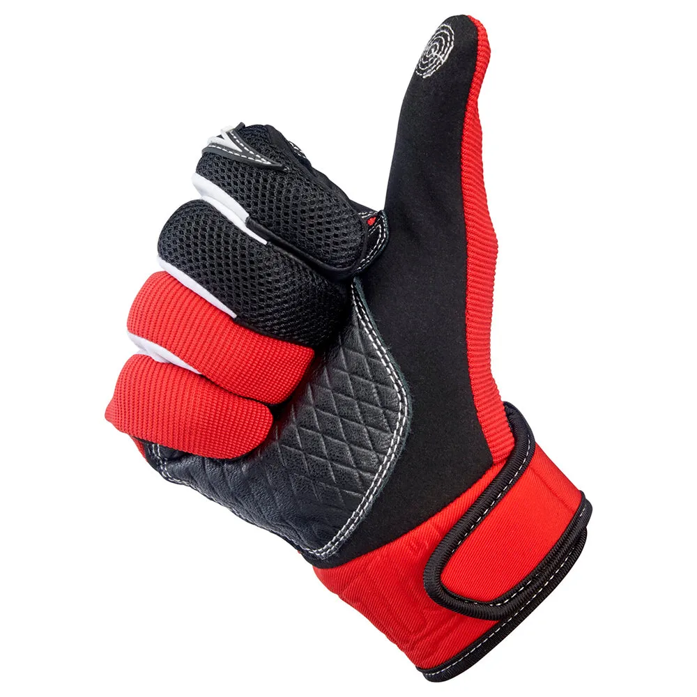 BILTWELL BAJA TEXTILE GLOVE [RED]