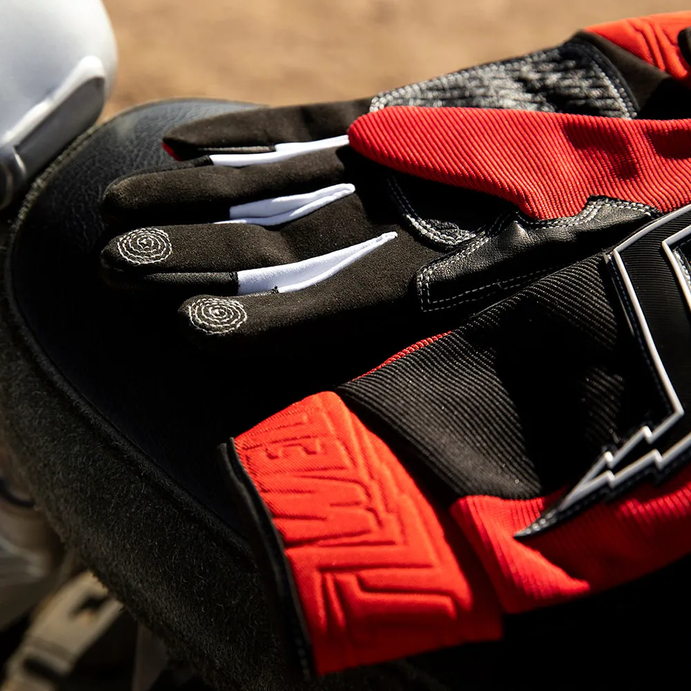 BILTWELL BAJA TEXTILE GLOVE [RED]