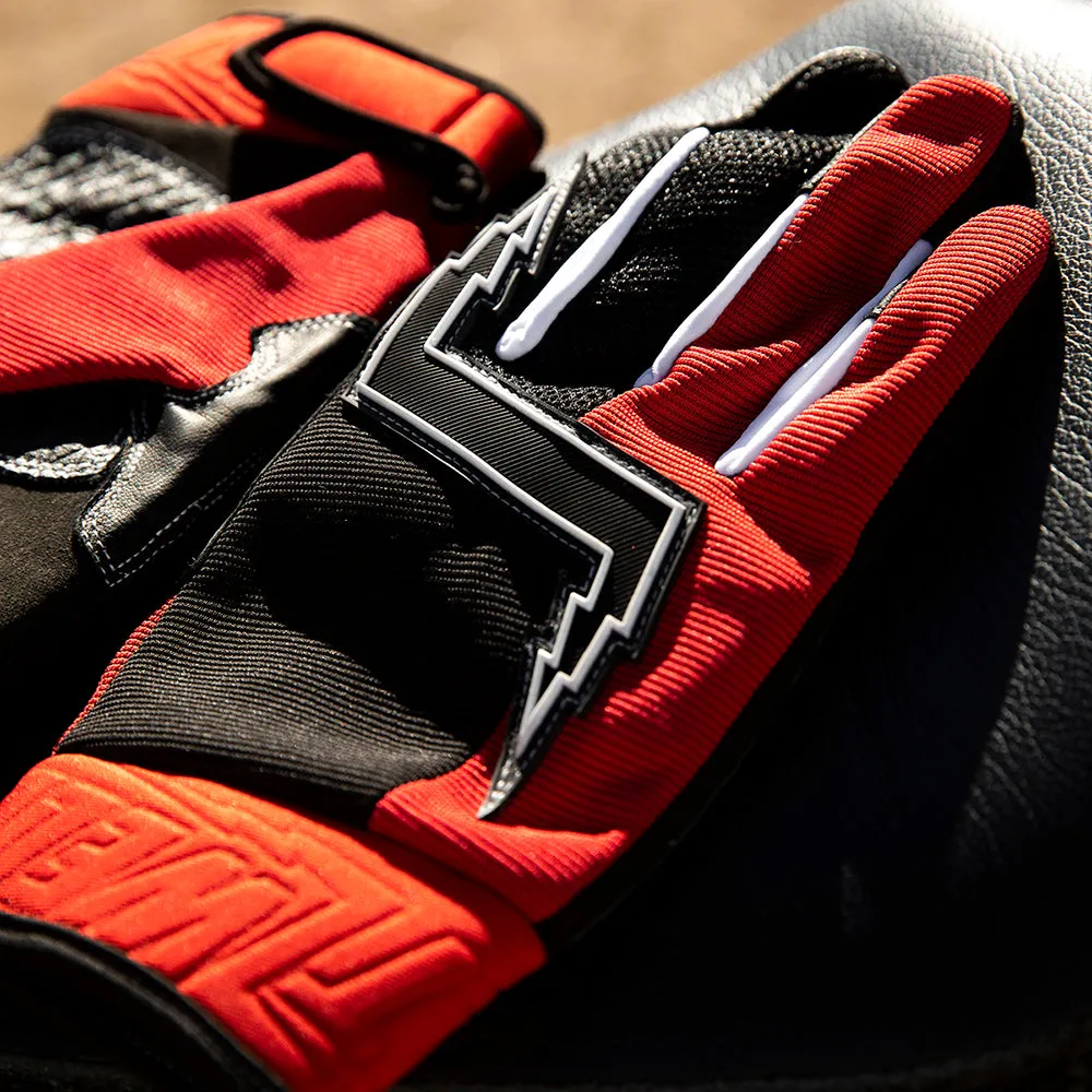 BILTWELL BAJA TEXTILE GLOVE [RED]