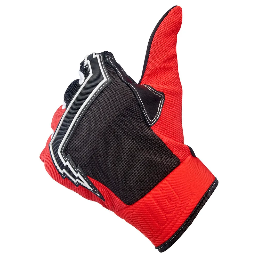 BILTWELL BAJA TEXTILE GLOVE [RED]