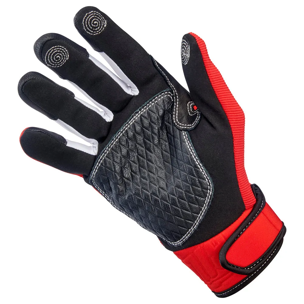 BILTWELL BAJA TEXTILE GLOVE [RED]