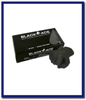 Black Ace Disposable Nitrile Gloves - 1 Box