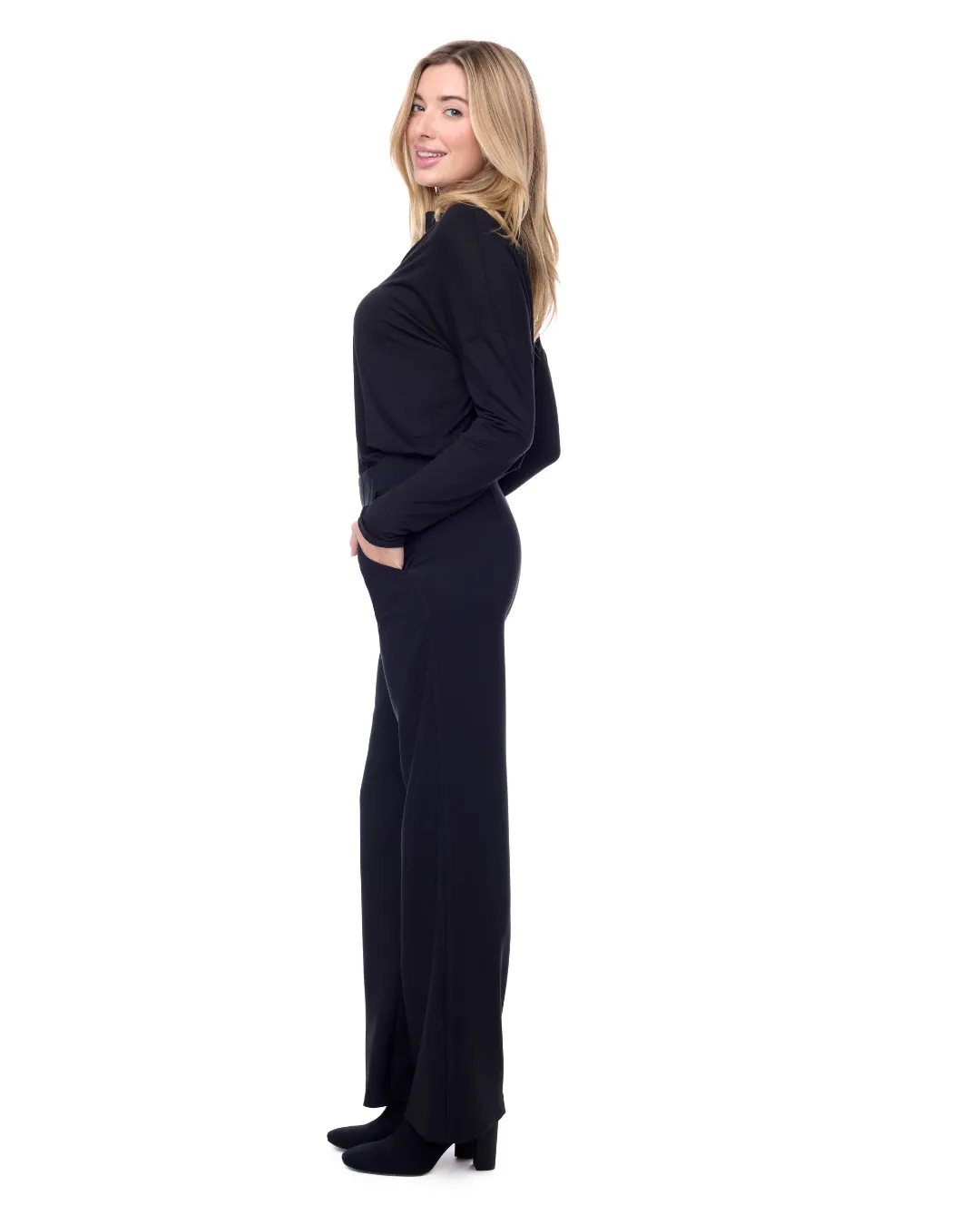 Black Palermo Wide Leg Pants 67976