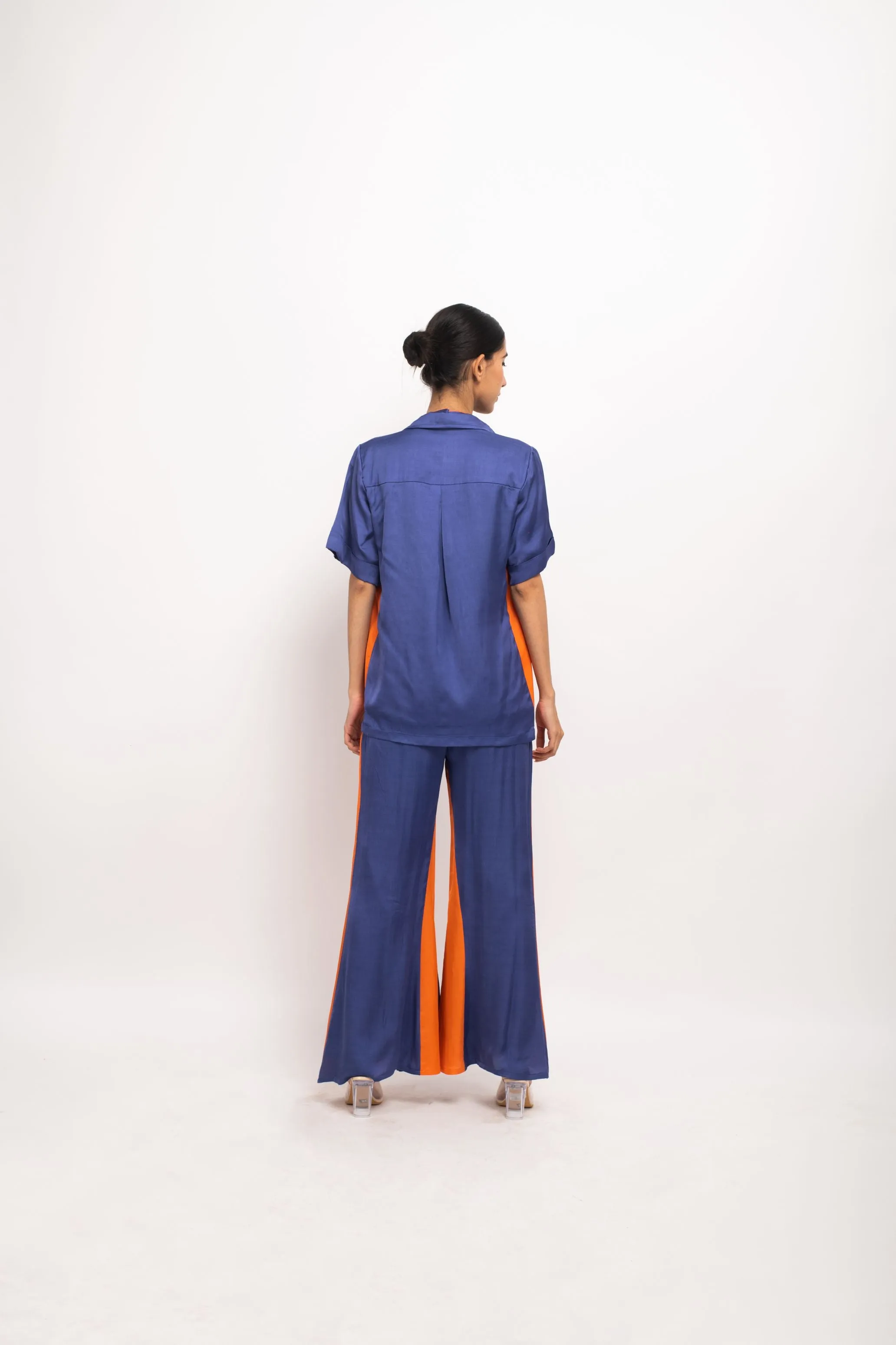 Blue-Orange Co-ord Set