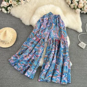 Bohemian Wide Leg Pants - Breathable & Trendy for Women