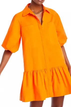 Boxy Layered Orange Dress