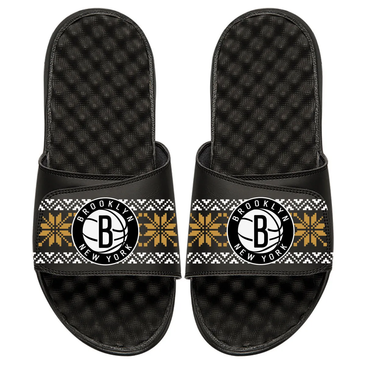 Brooklyn Nets Ugly Sweater Slides