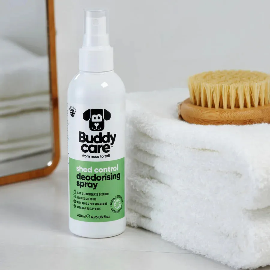 Buddycare Shed Control Aloe & Lemongrass Deodorising Spray For Dogs