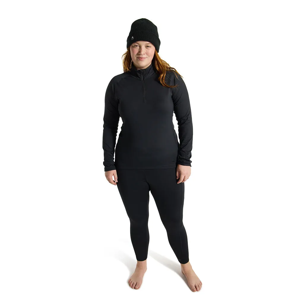 Burton Womens Heavyweight X 1/4 Zip Top - True Black