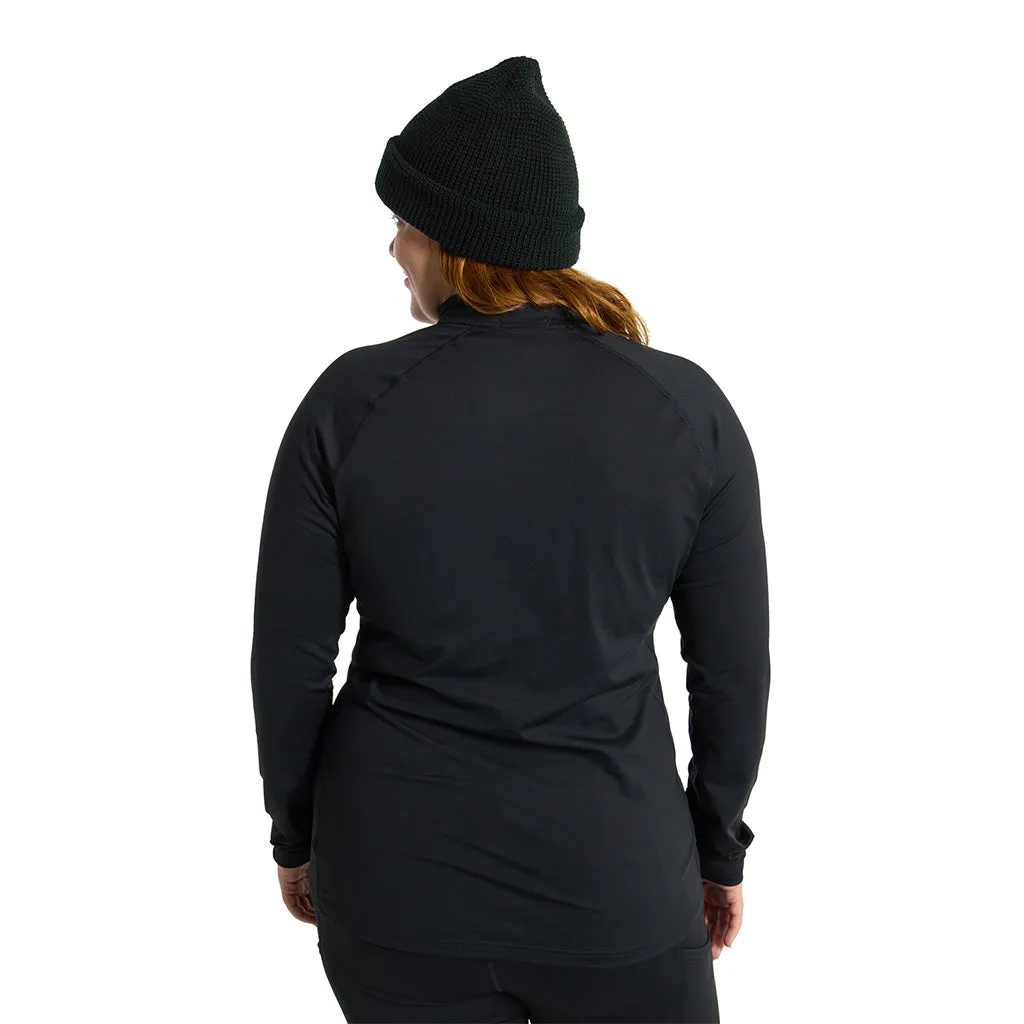 Burton Womens Heavyweight X 1/4 Zip Top - True Black