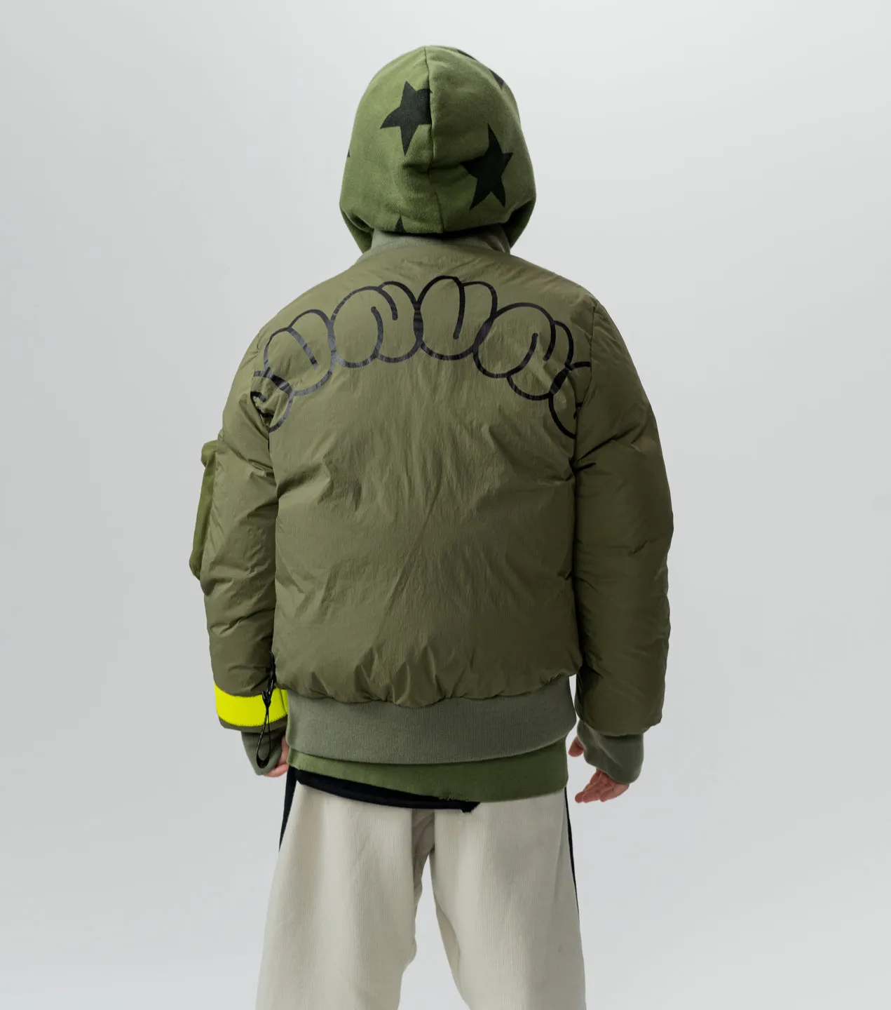 cargo bomber down jacket