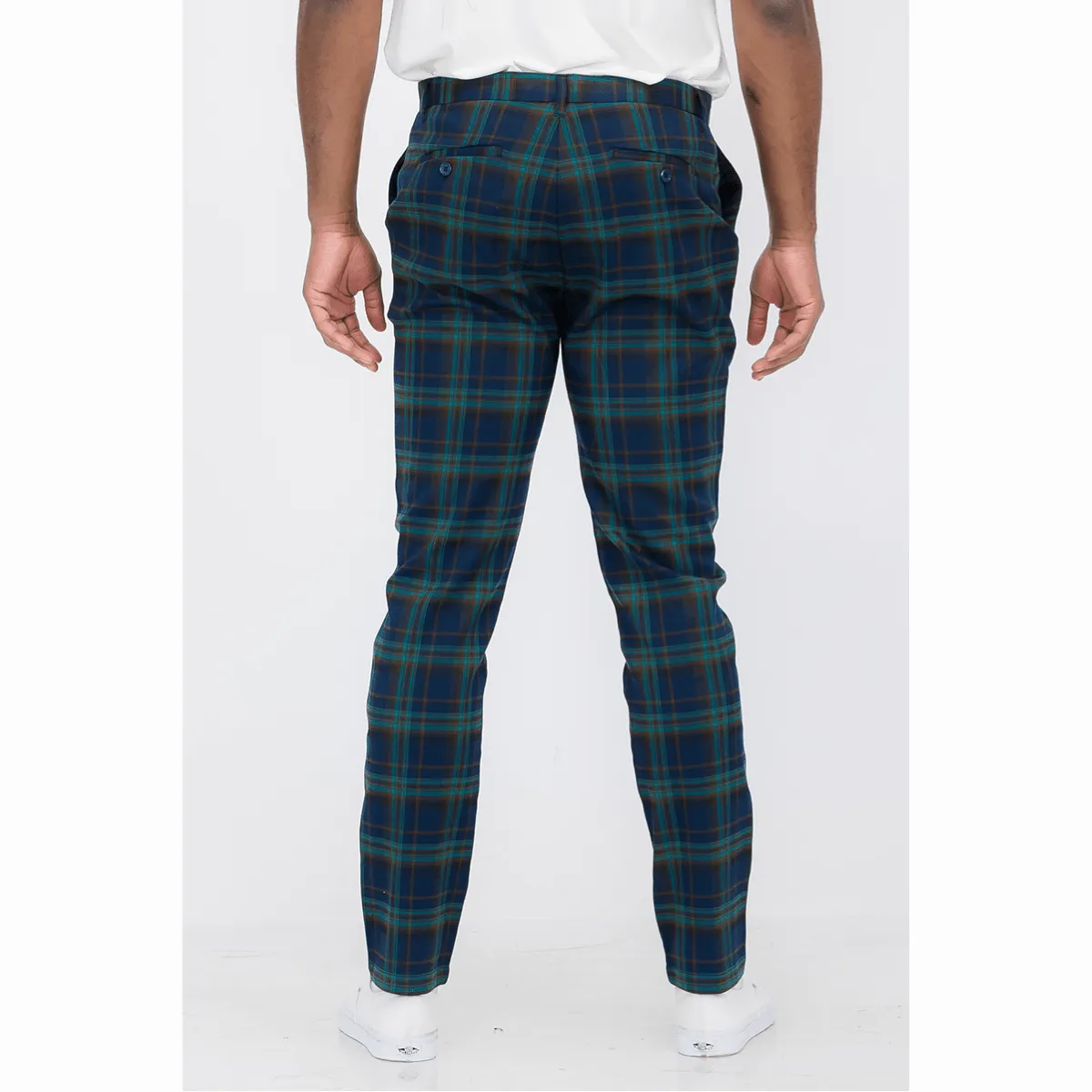 Chic Slim Plaid Pants