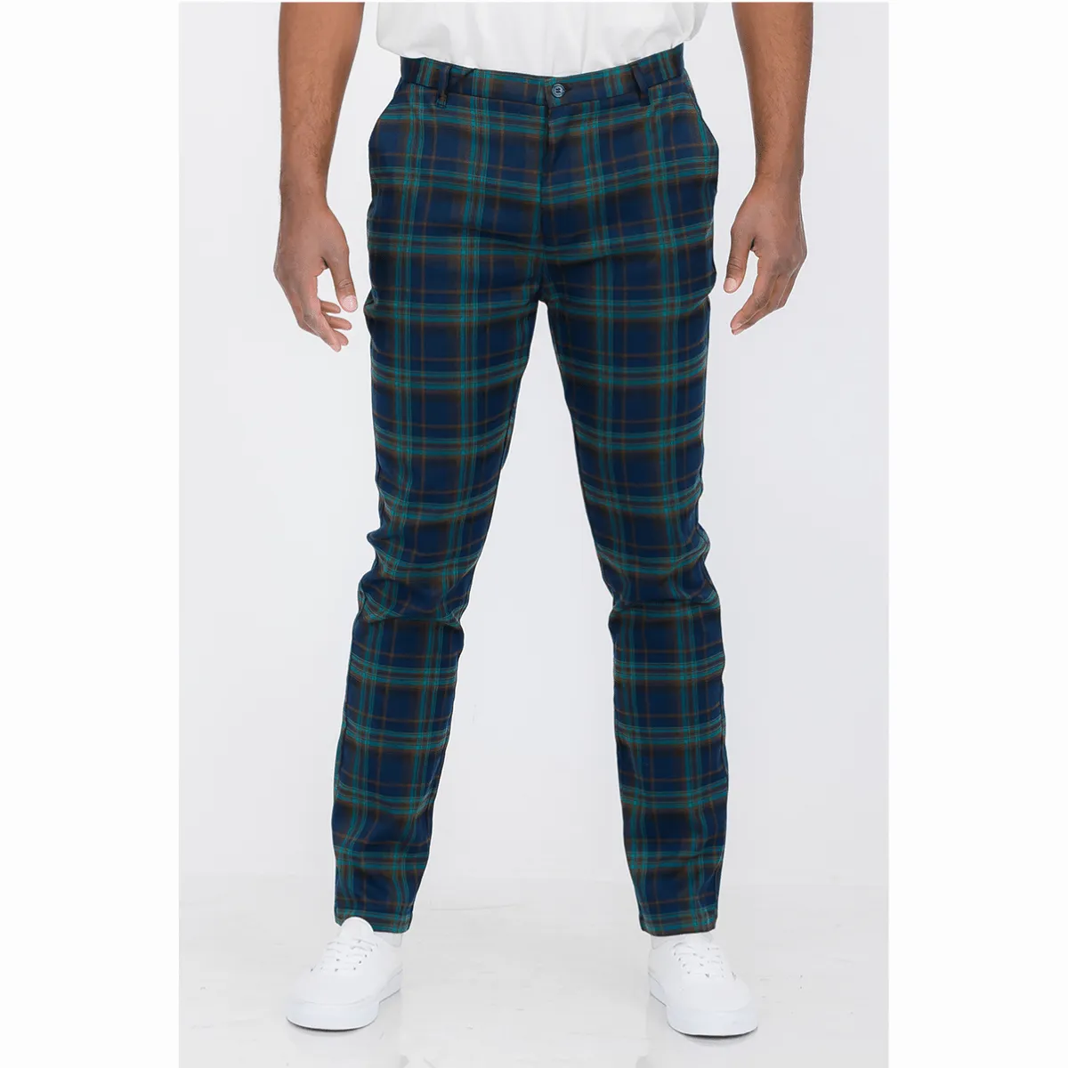 Chic Slim Plaid Pants