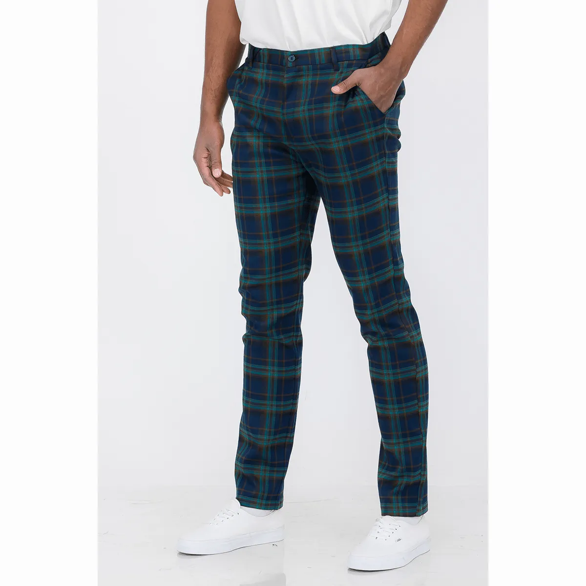 Chic Slim Plaid Pants