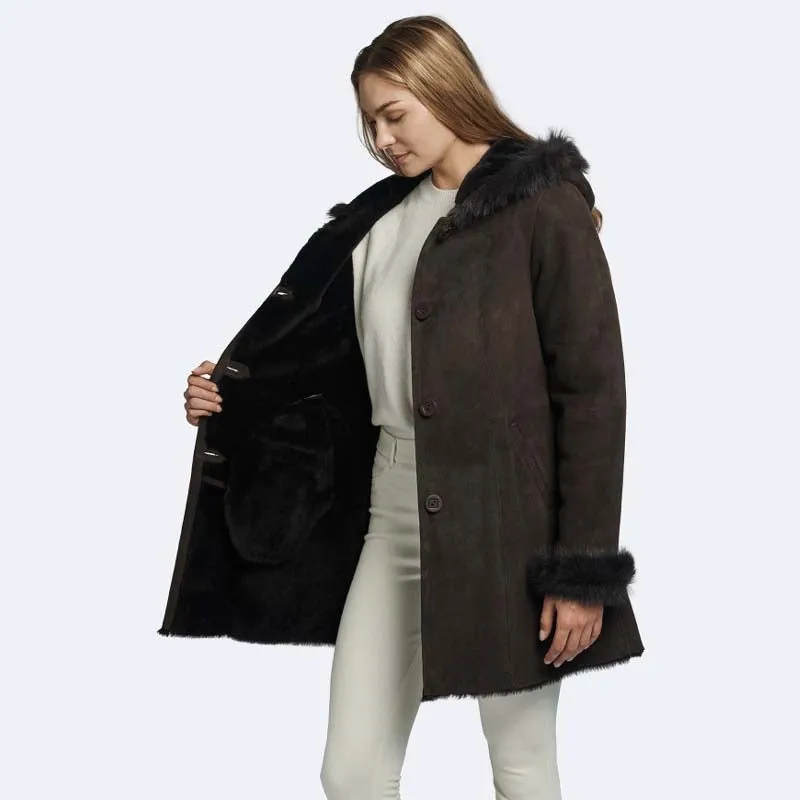 Christina Shearling Best Style Winter Sheepskin Leather Coats