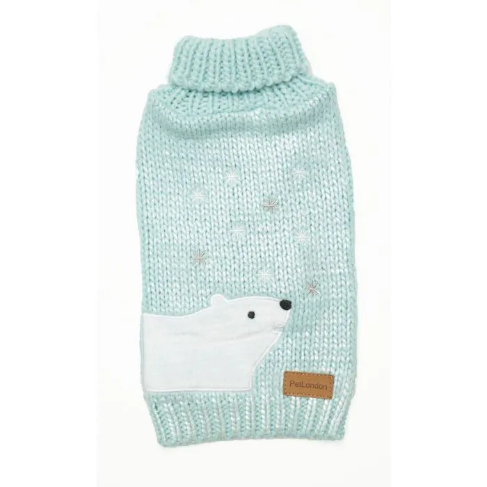 Christmas Dog Jumper-Shimmer Polar Bear