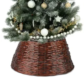 Christmas Tree Skirt - Brown Willow Wicker - 2 Sizes