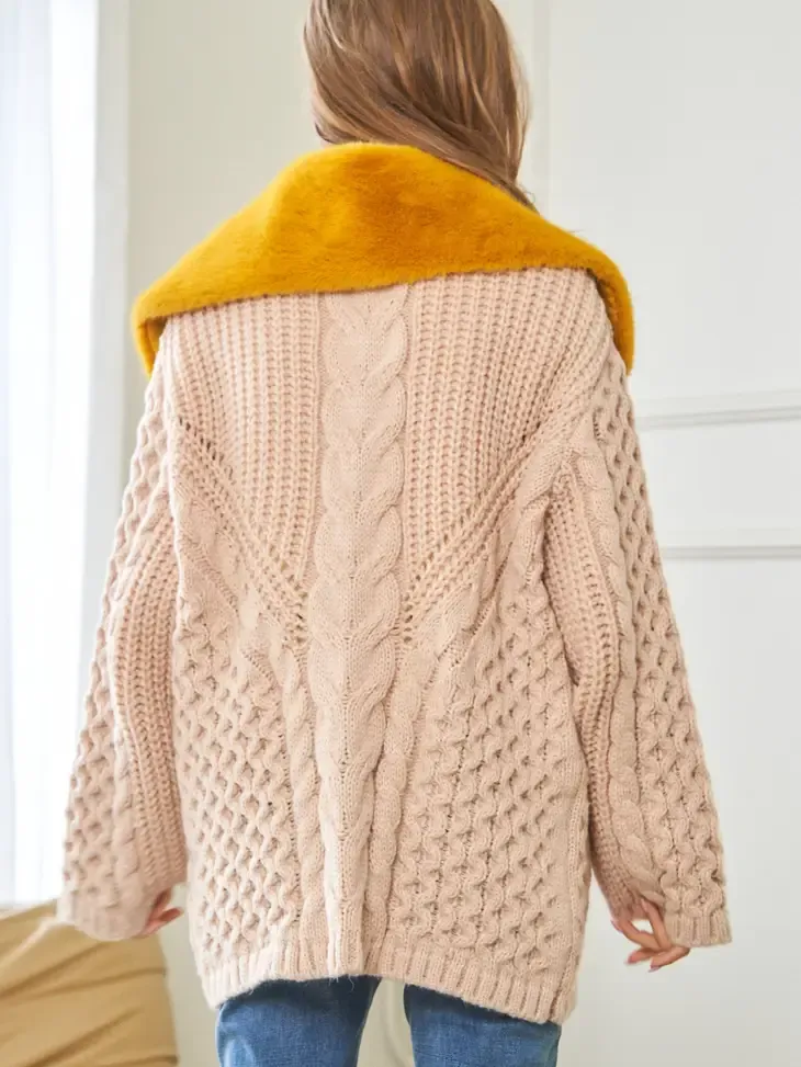 Chunky Cable Knit Cardigan