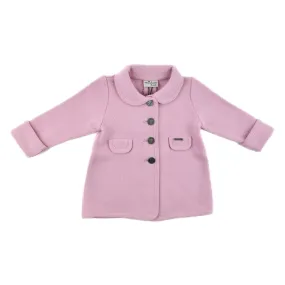 Classic Button Down Coat - Pink