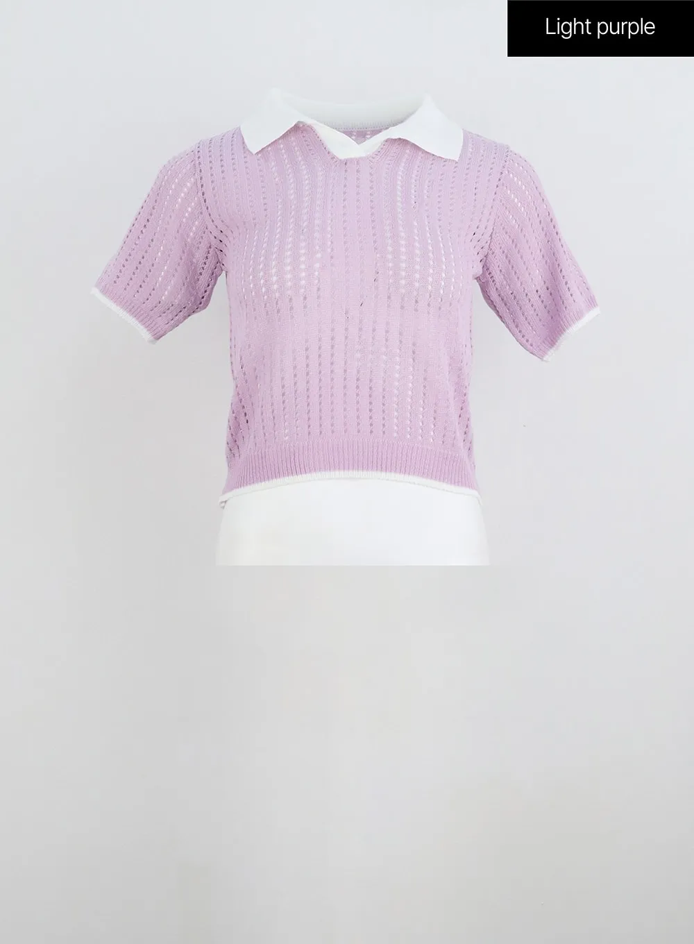 Cropped Mesh Sweater IL326