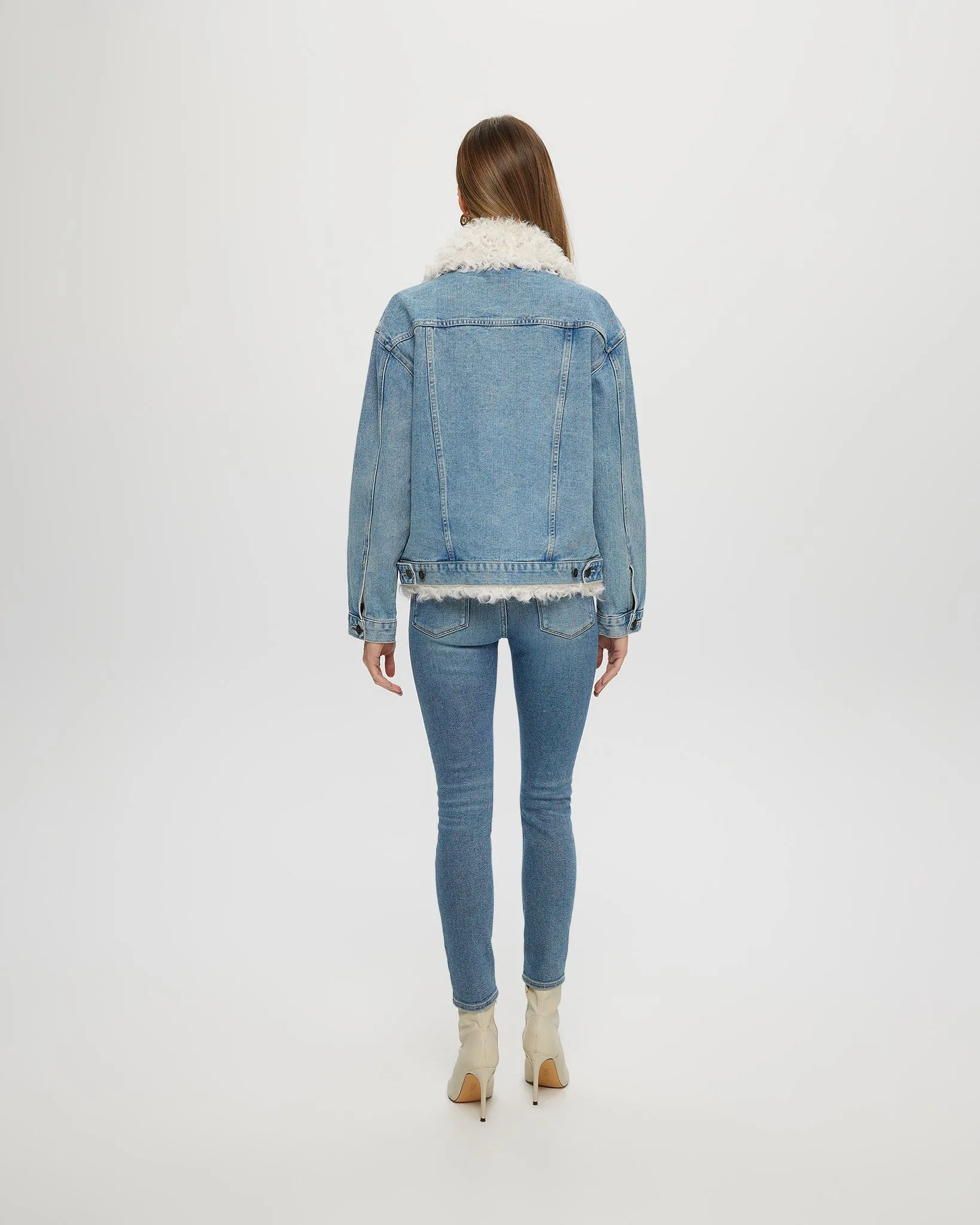 Denim Jacket with Select Lamb Trim