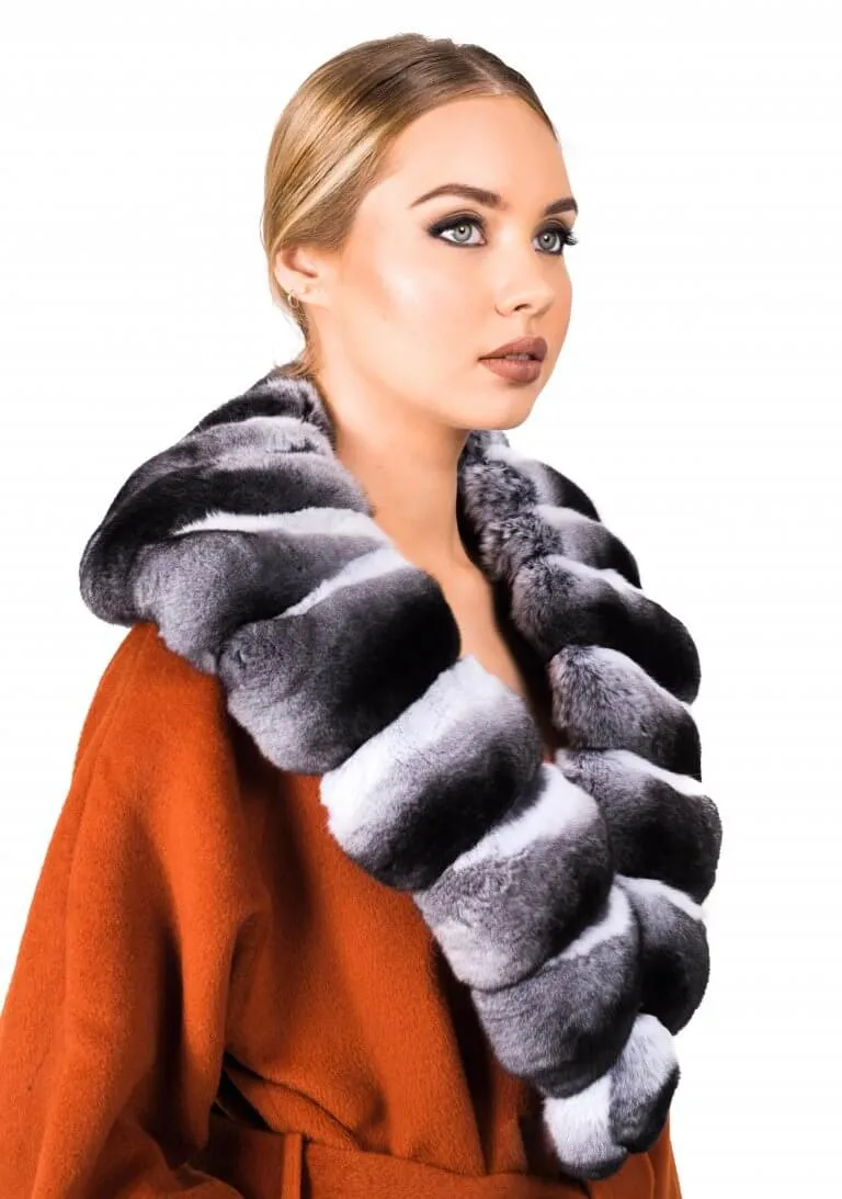 Detachable Chinchilla Fur Collar