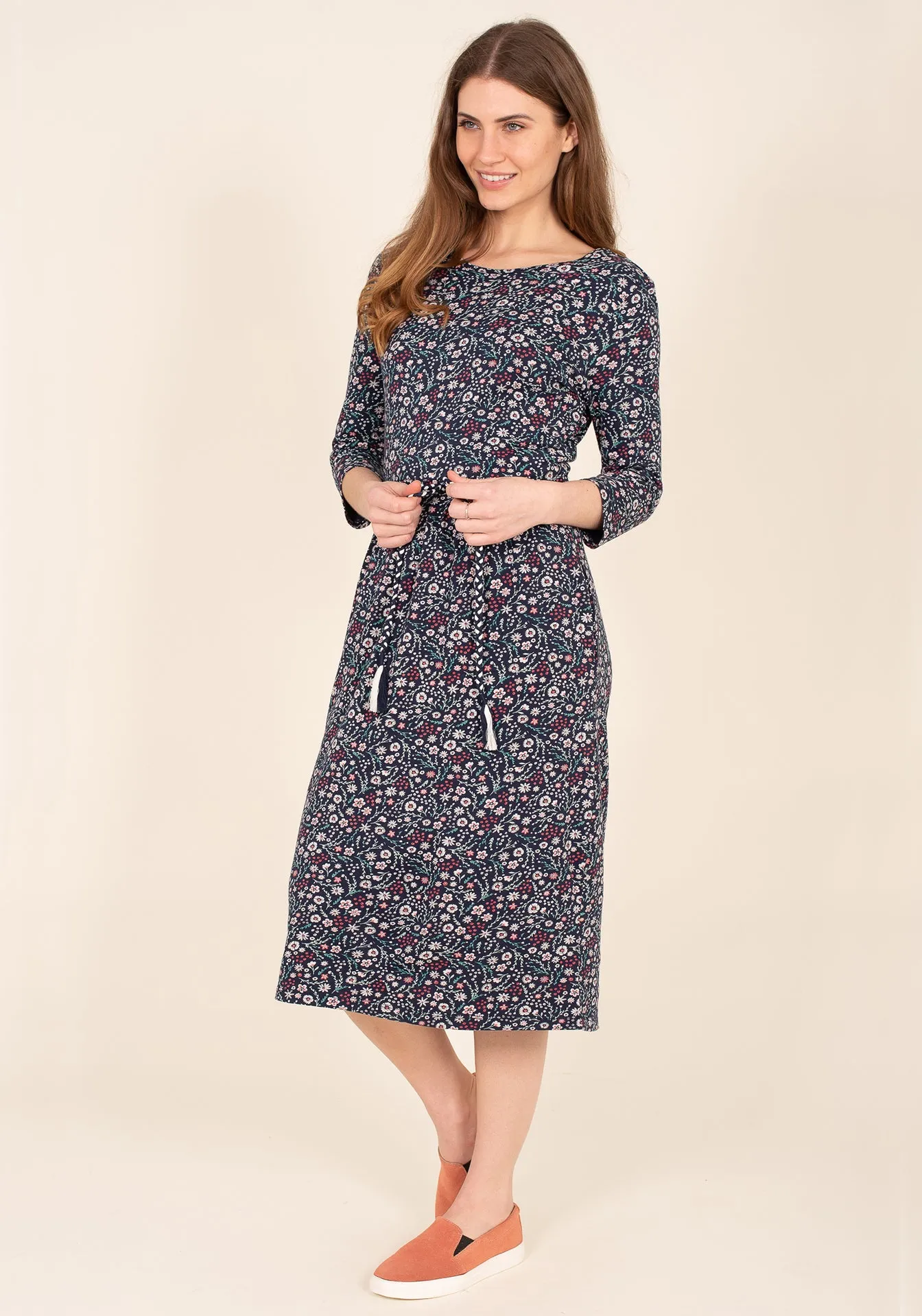 Ditsy Tie Waist Dress