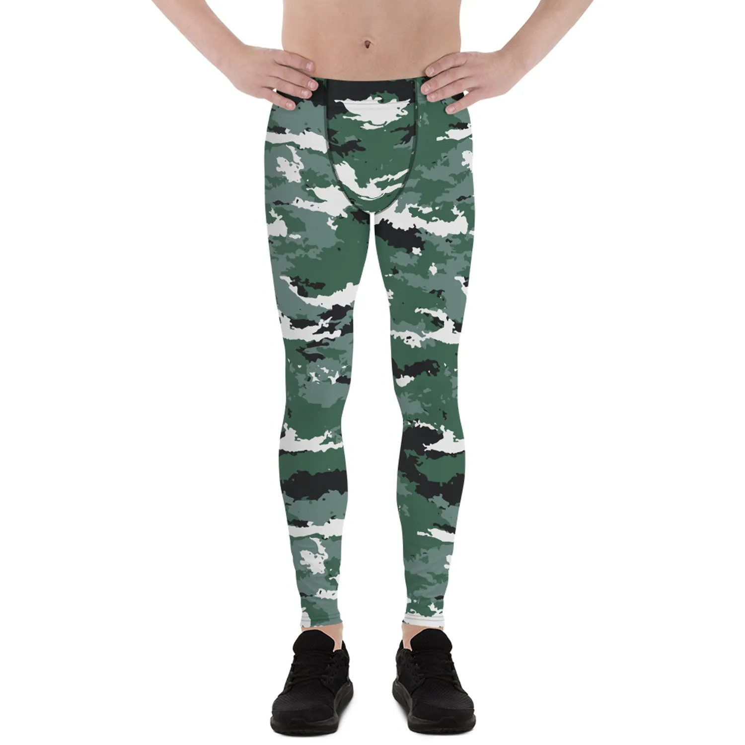 Earth Green Camo Leggings for Men