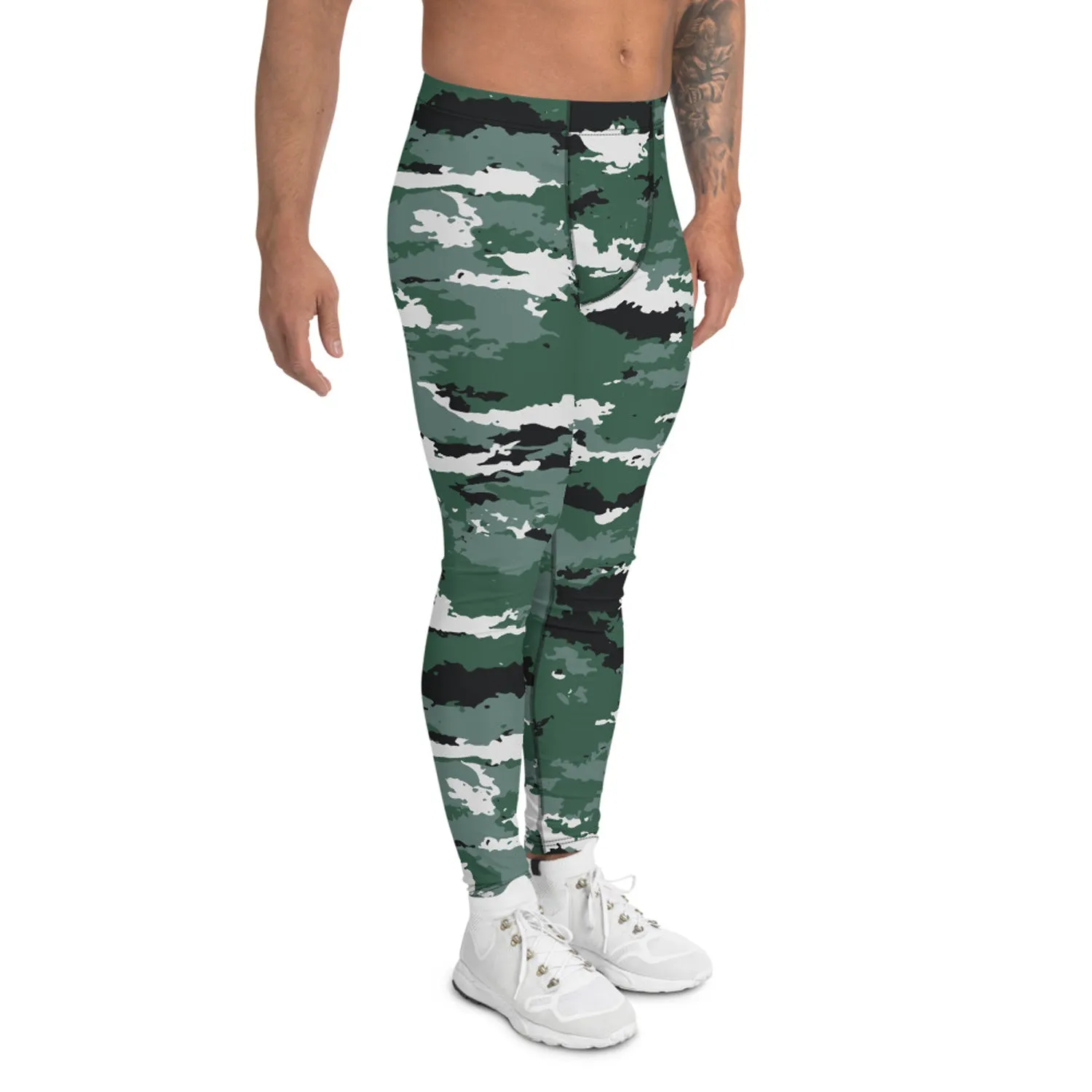 Earth Green Camo Leggings for Men