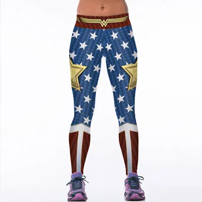 Europe America Styles Superman 3D Printing Women Leggings Fitness Sexy New Stretch Dancing Workout Legging ropa deportiva mujer