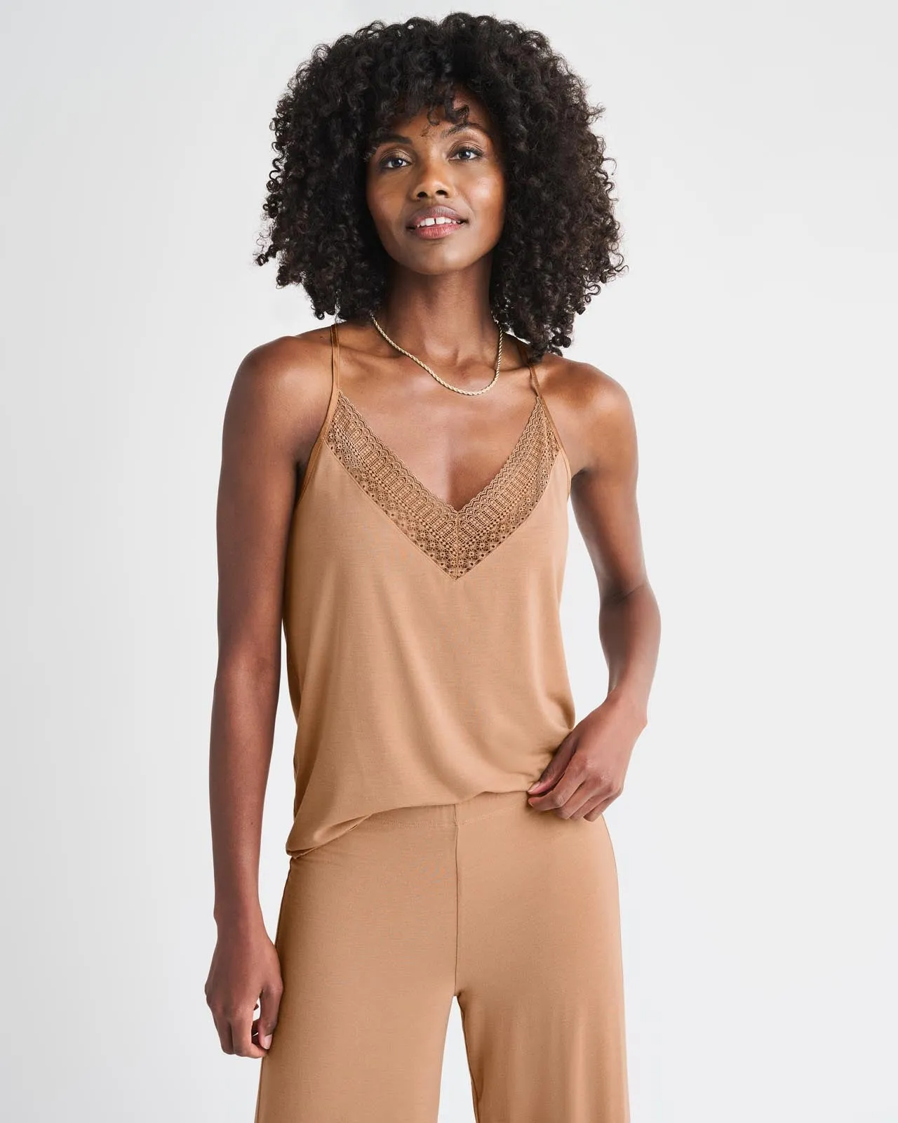 Everywhere LYR Lace Trim Tank