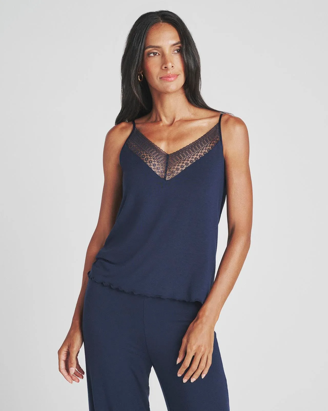 Everywhere LYR Lace Trim Tank