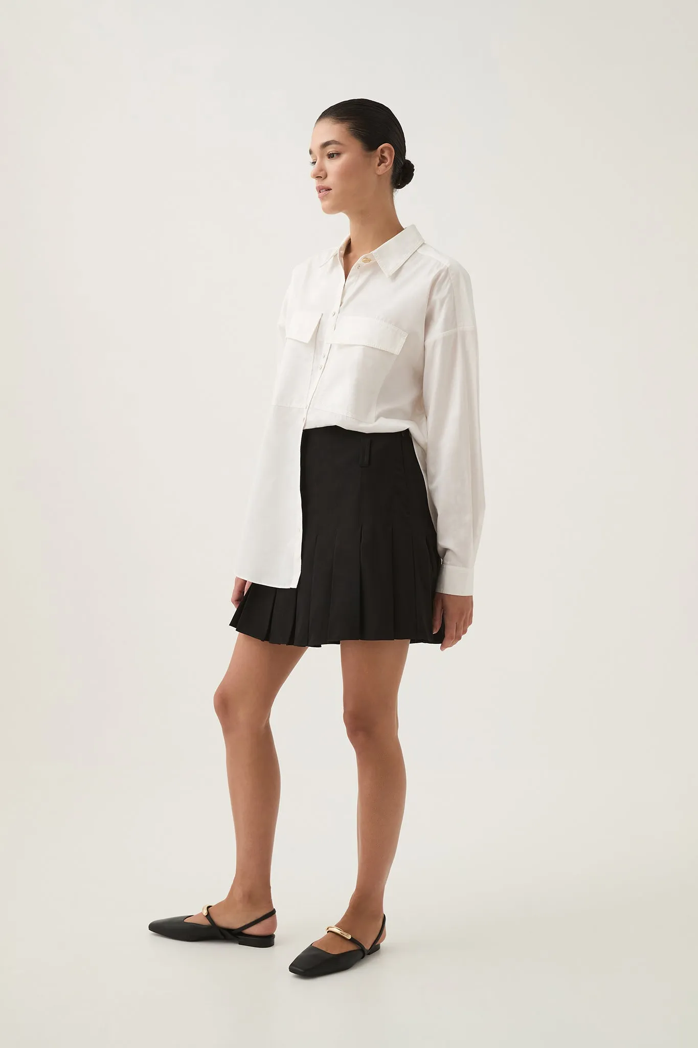 Exedra Pleated Mini Skirt