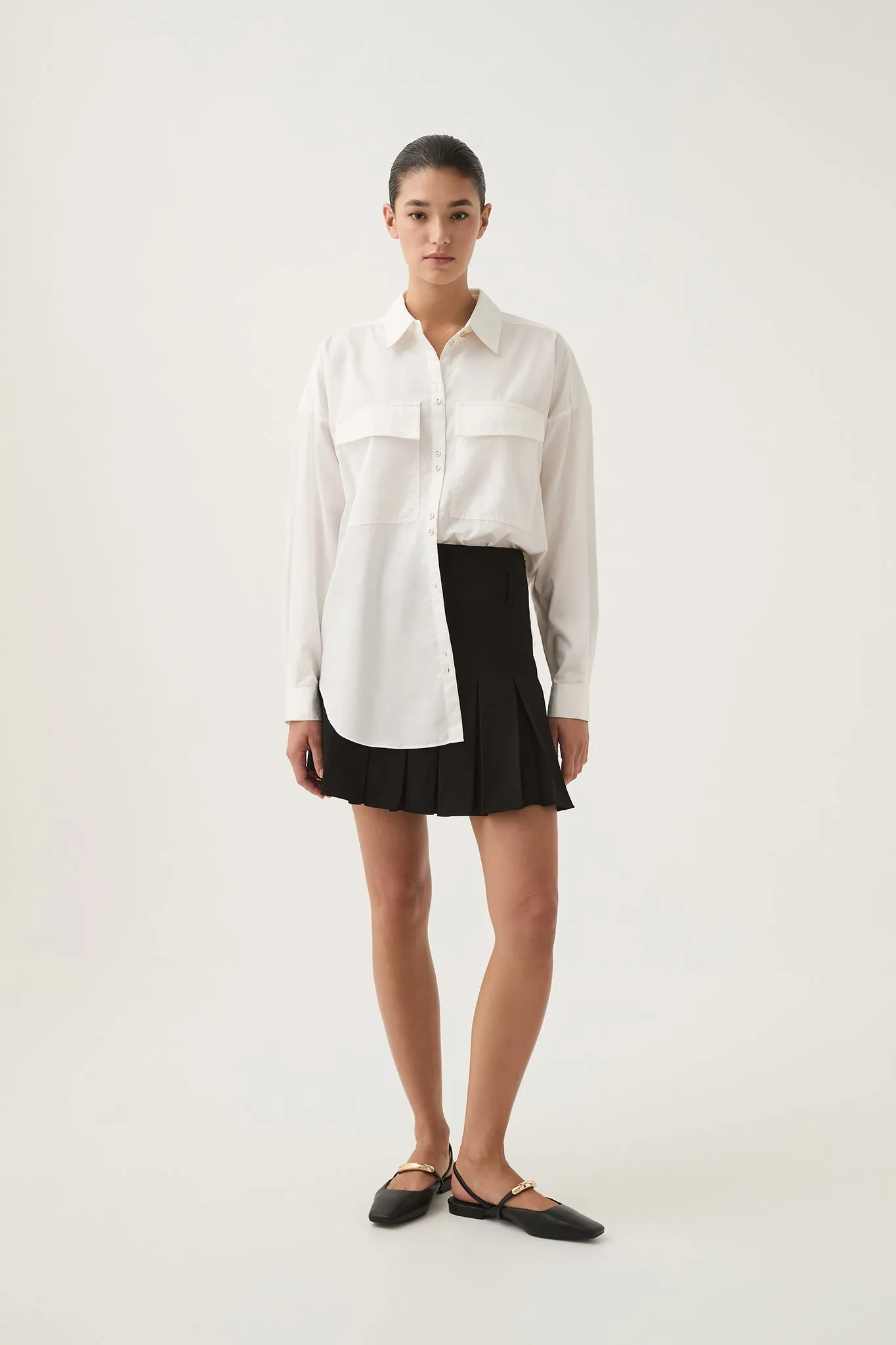 Exedra Pleated Mini Skirt