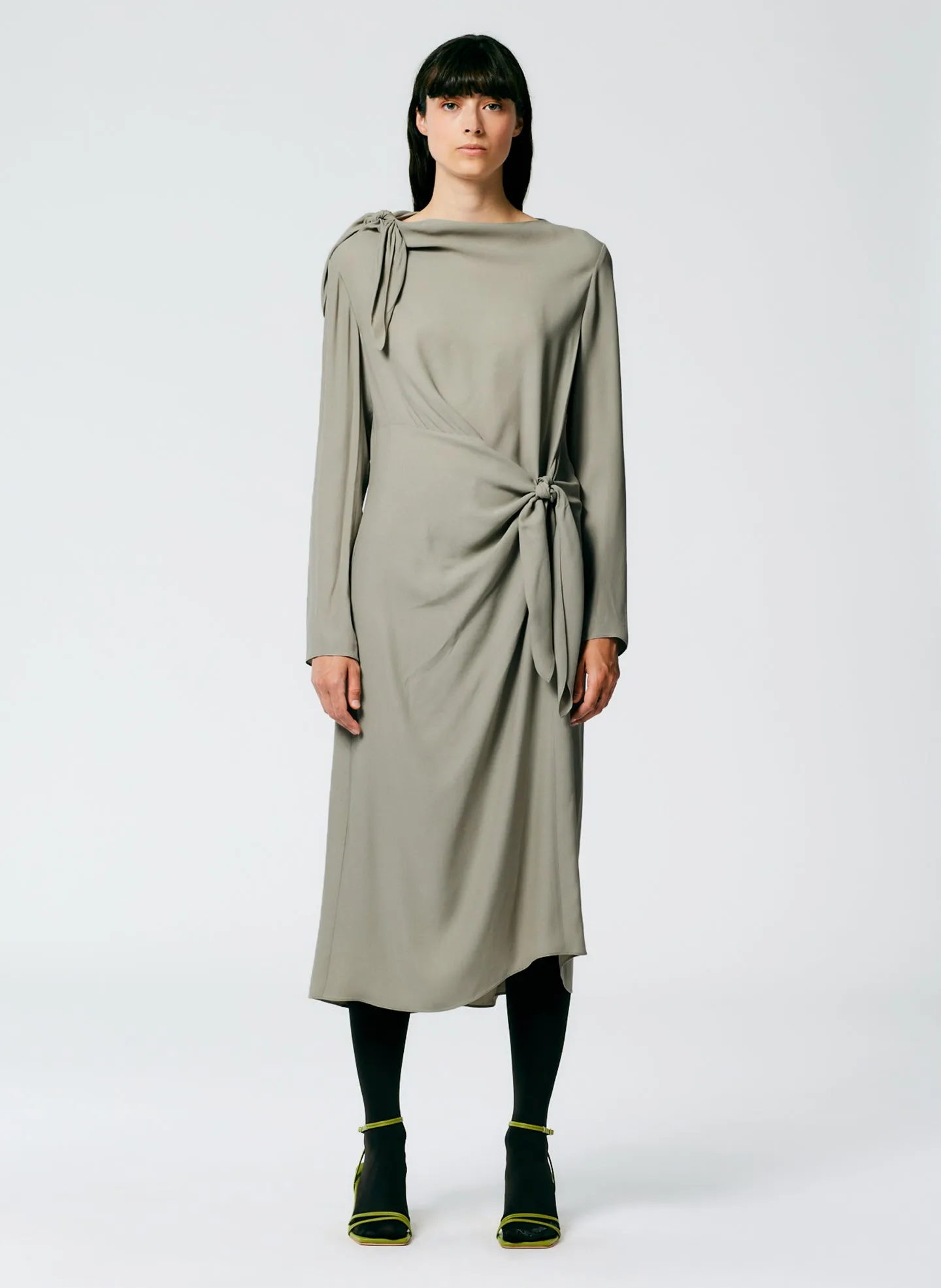 Feather Weight Eco Crepe Benedict Dress