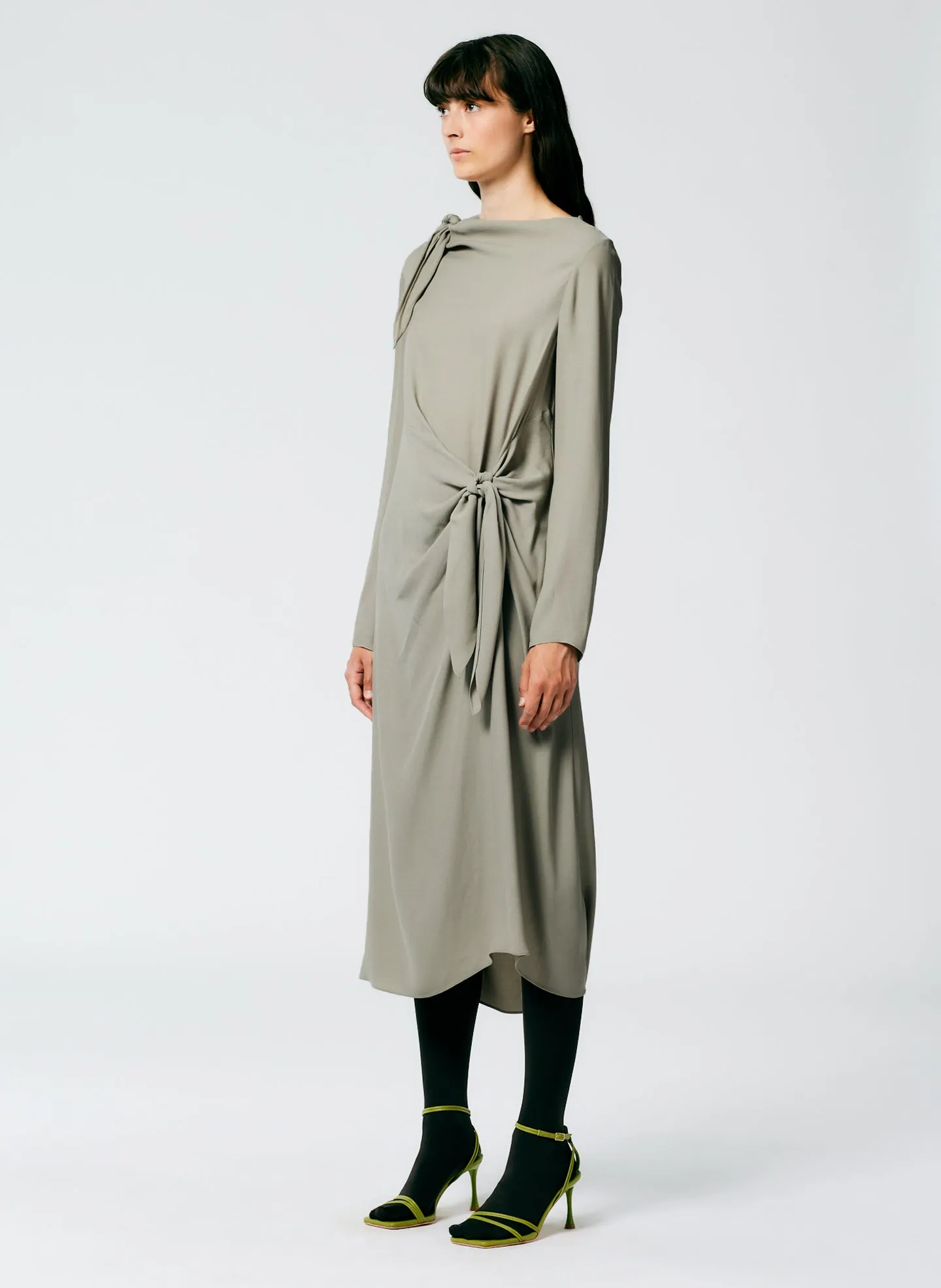 Feather Weight Eco Crepe Benedict Dress