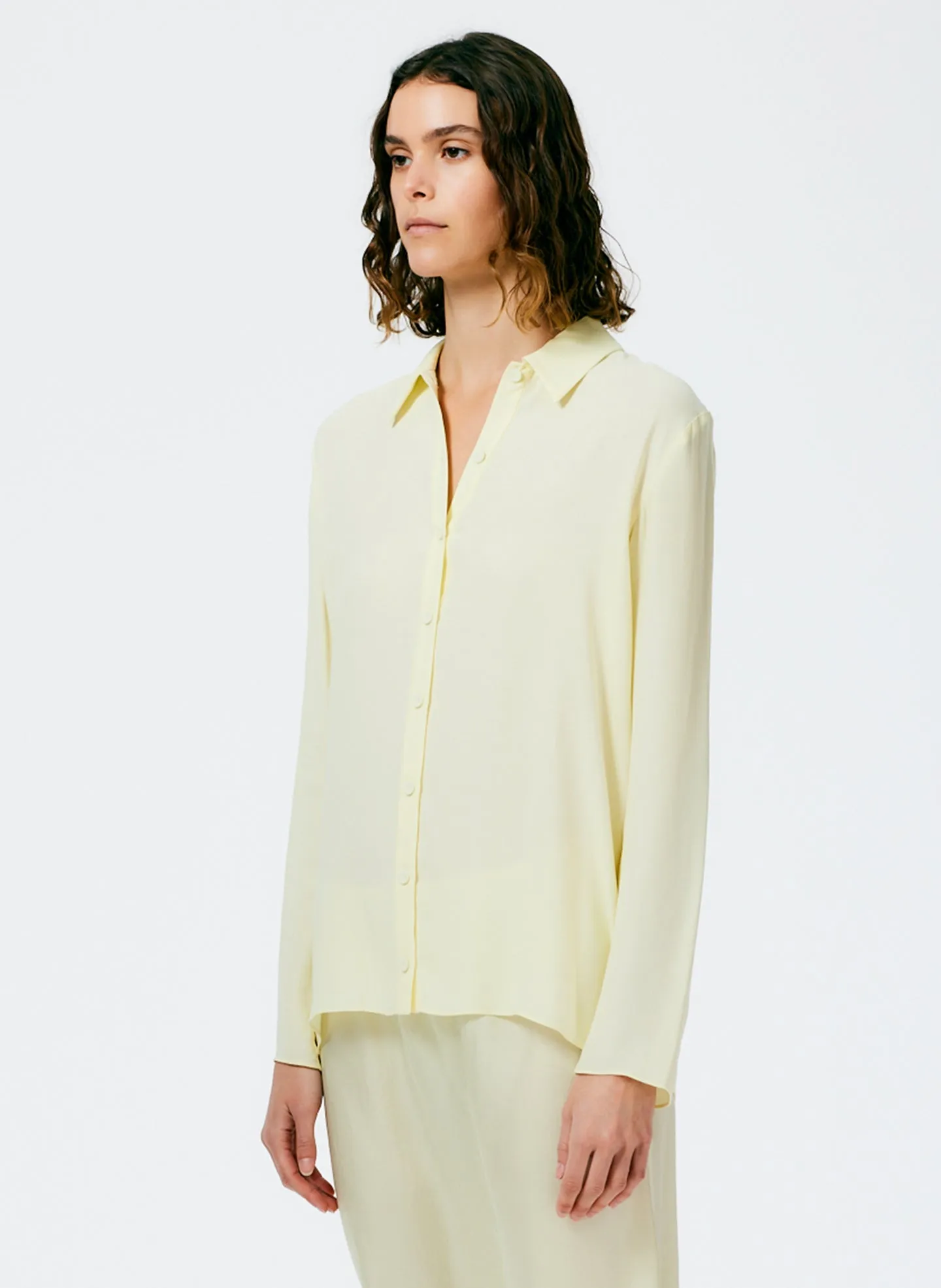 Feather Weight Eco Crepe Slim Shirt