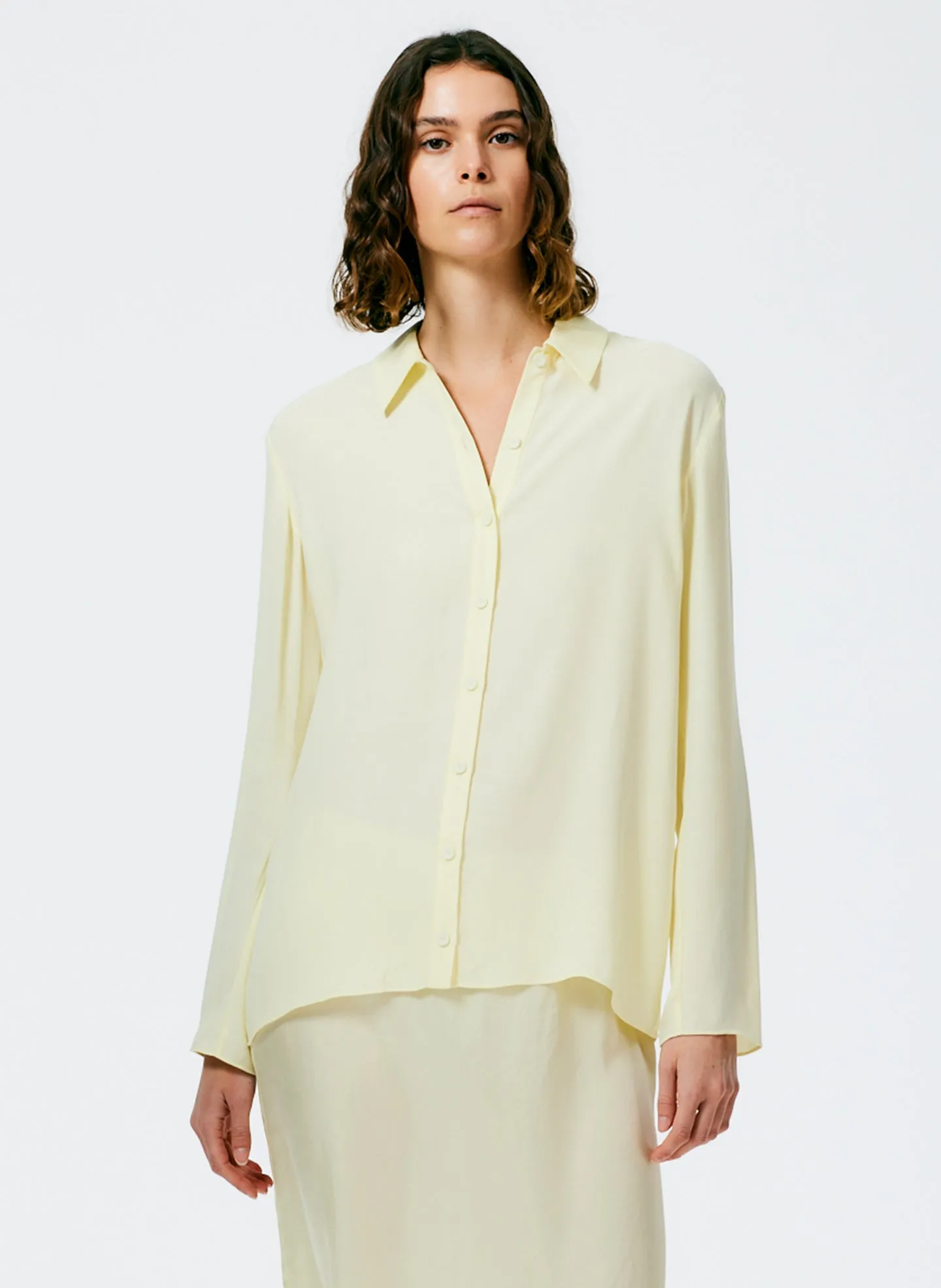 Feather Weight Eco Crepe Slim Shirt