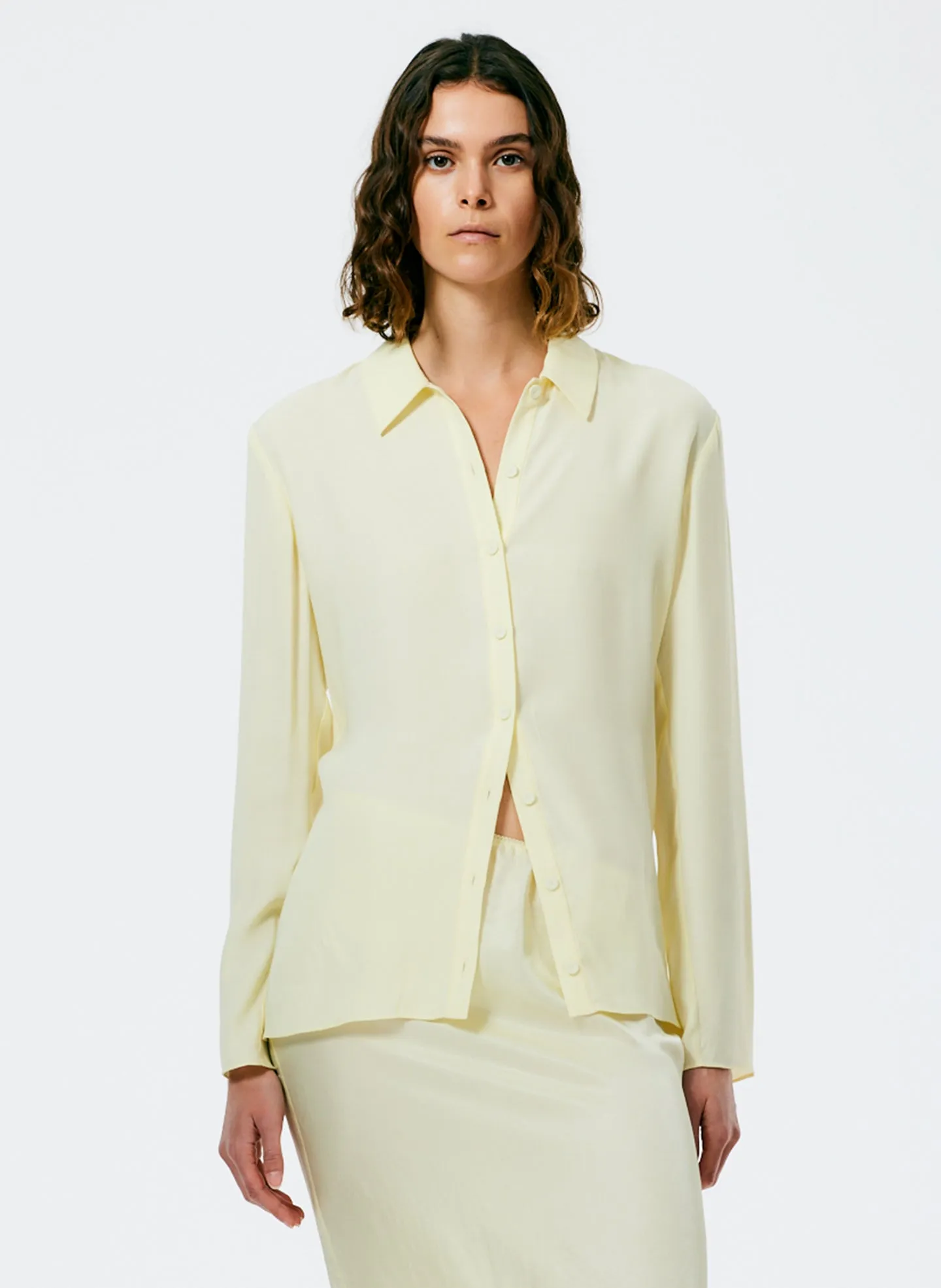 Feather Weight Eco Crepe Slim Shirt