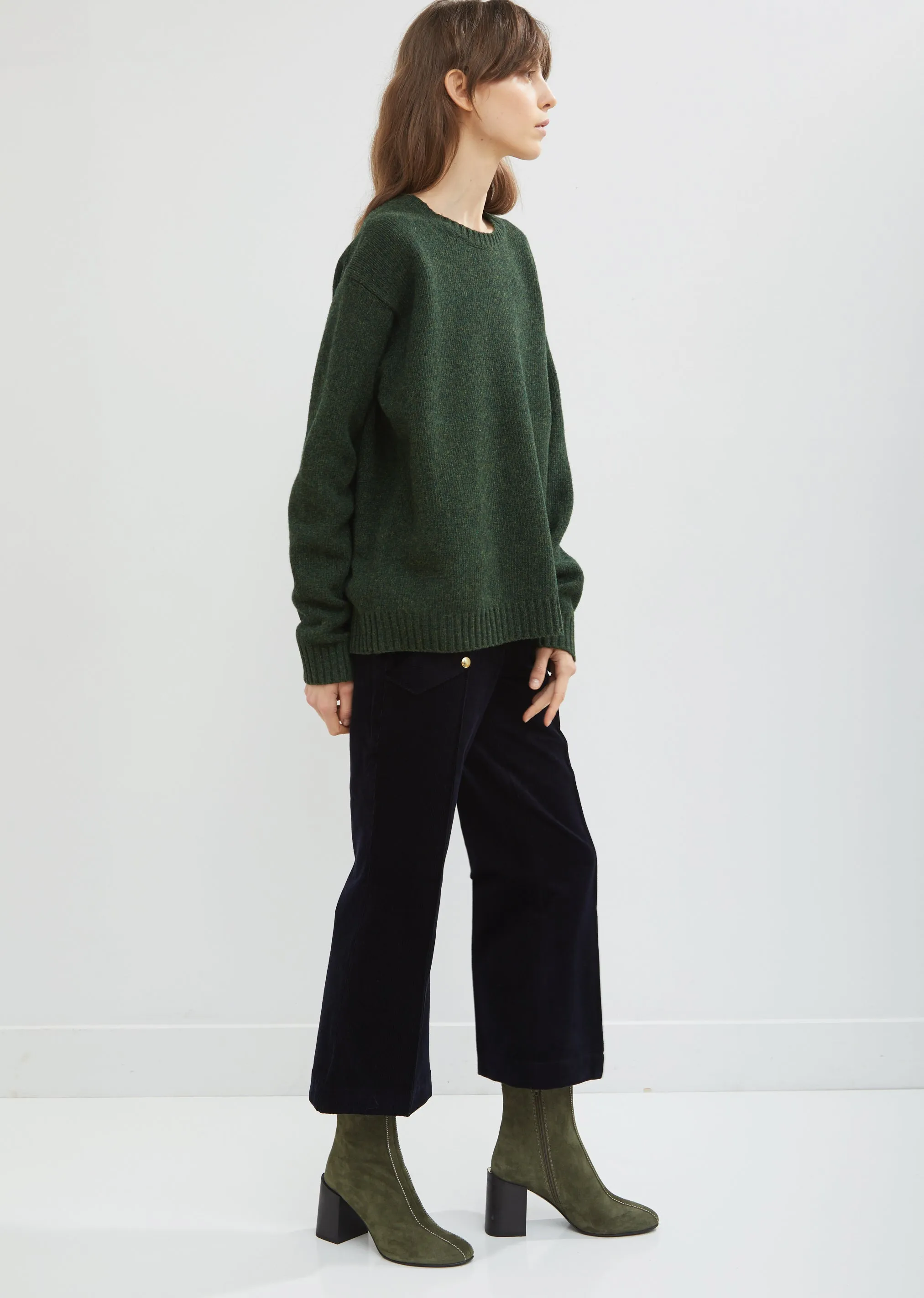 Flared Leg Corduroy Trousers