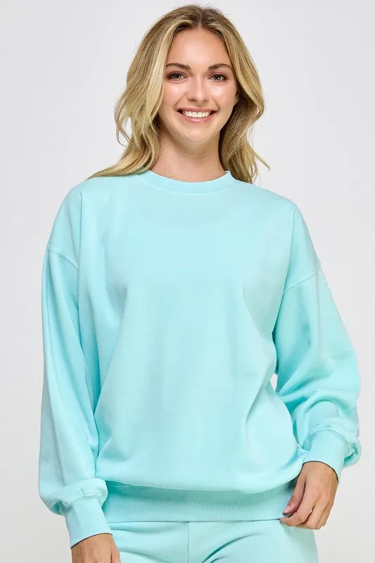 Fleece Relaxed Fit Oversized Sweatshirt