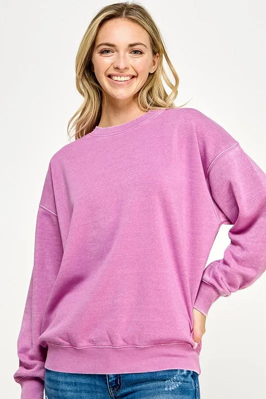 Fleece Relaxed Fit Oversized Sweatshirt