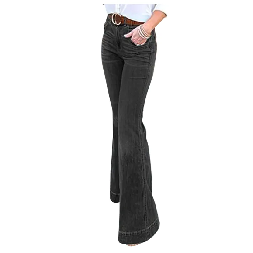 Funki Buys | Pants | Women's High Waist Vintage Flare Jeans