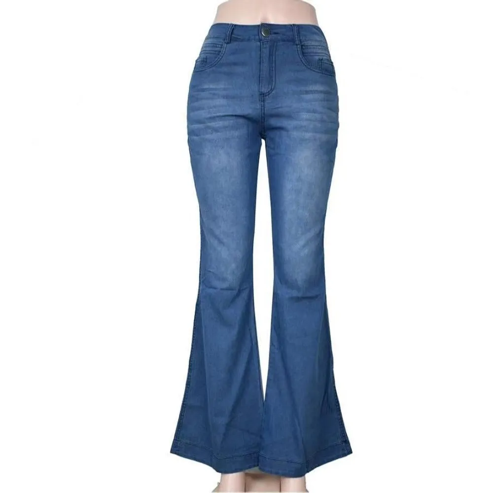 Funki Buys | Pants | Women's High Waist Vintage Flare Jeans