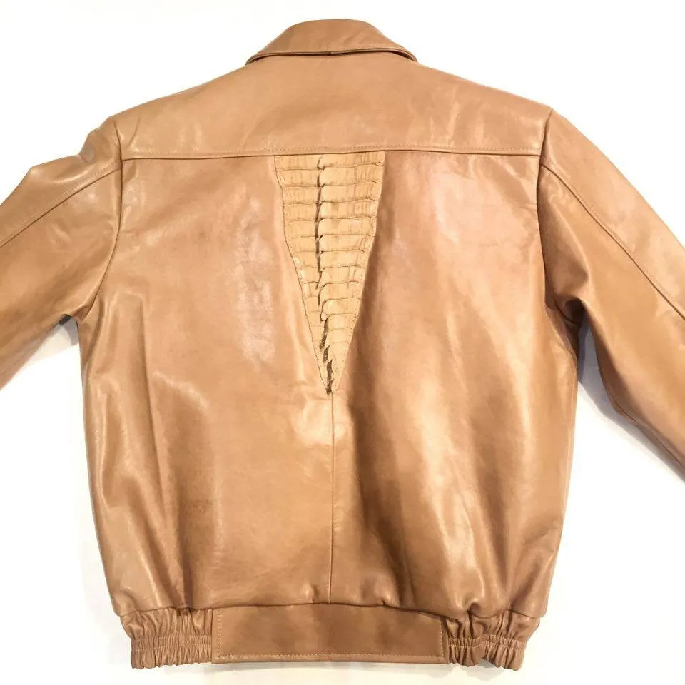 G-Gator Dune Crocodile/Cowhide Bomber Jacket