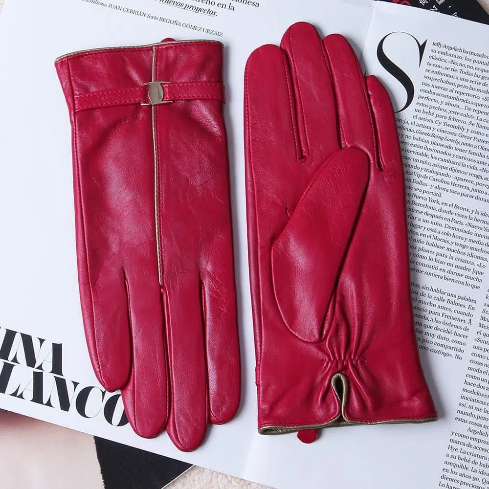 Genuine Leather Gloves for Women - Stylish, Warm, and Versatile