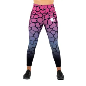 Giraffe Ombre Leggings Raspberry/Stone