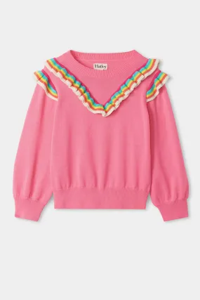 Girls Sweater Hatley Pink Carnation