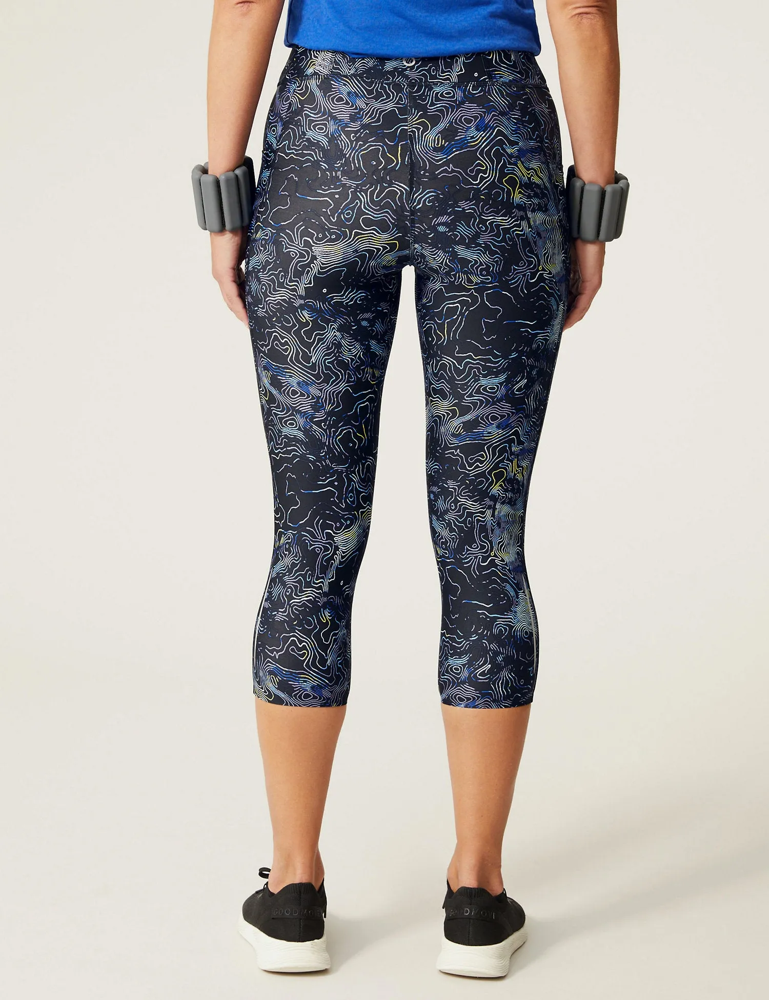 Go Train Cropped Printed Gym Leggings