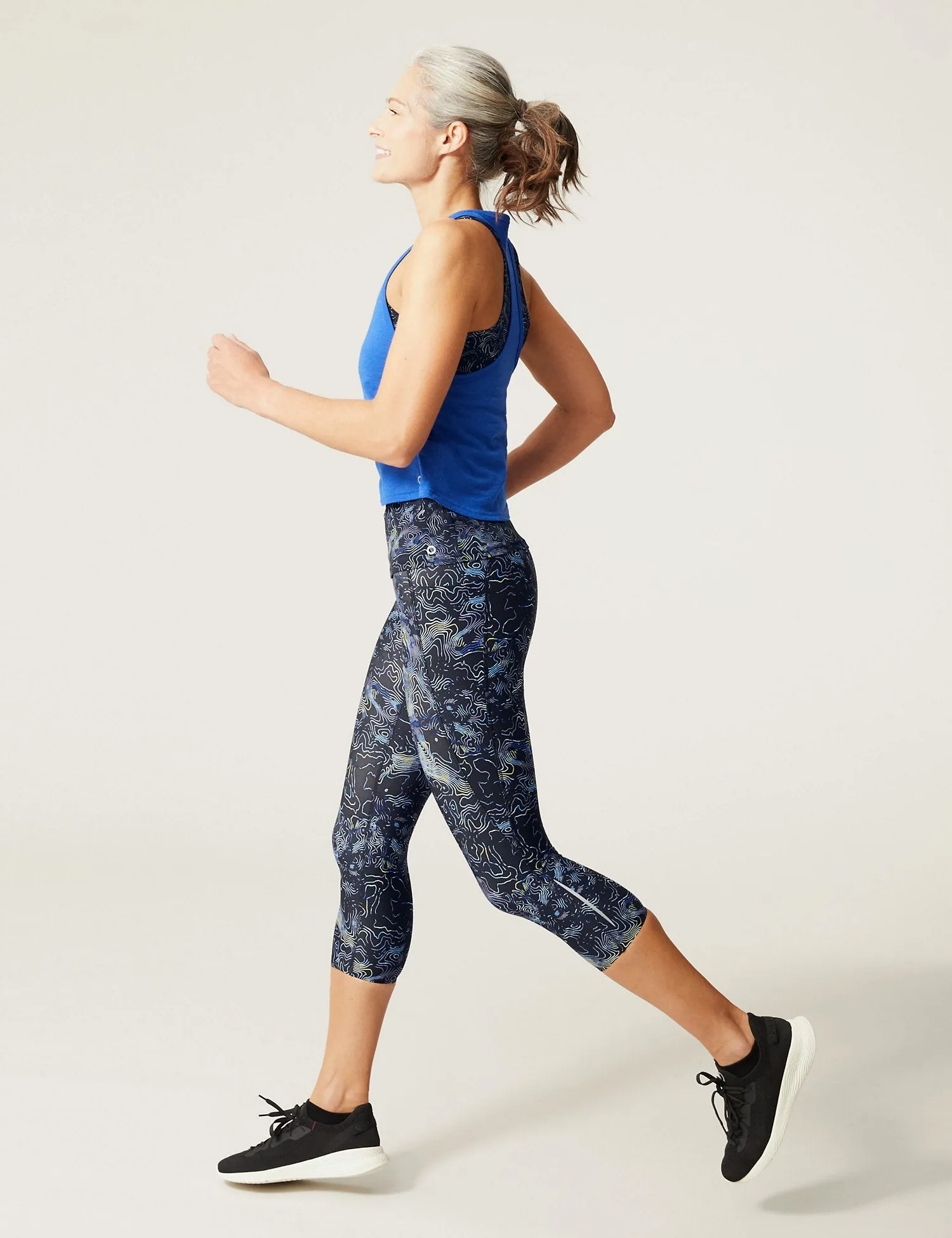 Go Train Cropped Printed Gym Leggings